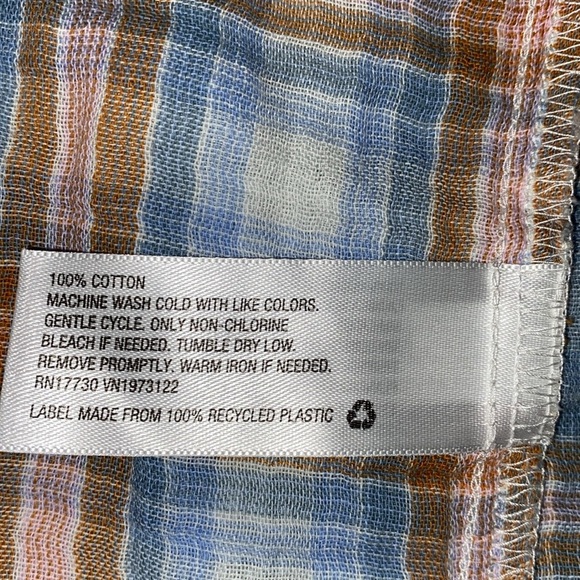 Universal Thread plaid button down cotton shirt size medium - Picture 6 of 8